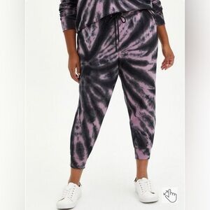 Torrid cupro crop active jogger size 1X purple and black